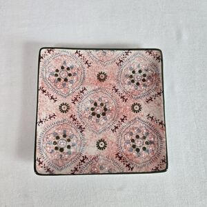 Yokohama Studio Square Sushi Plate 6" X 6" Hand Painted